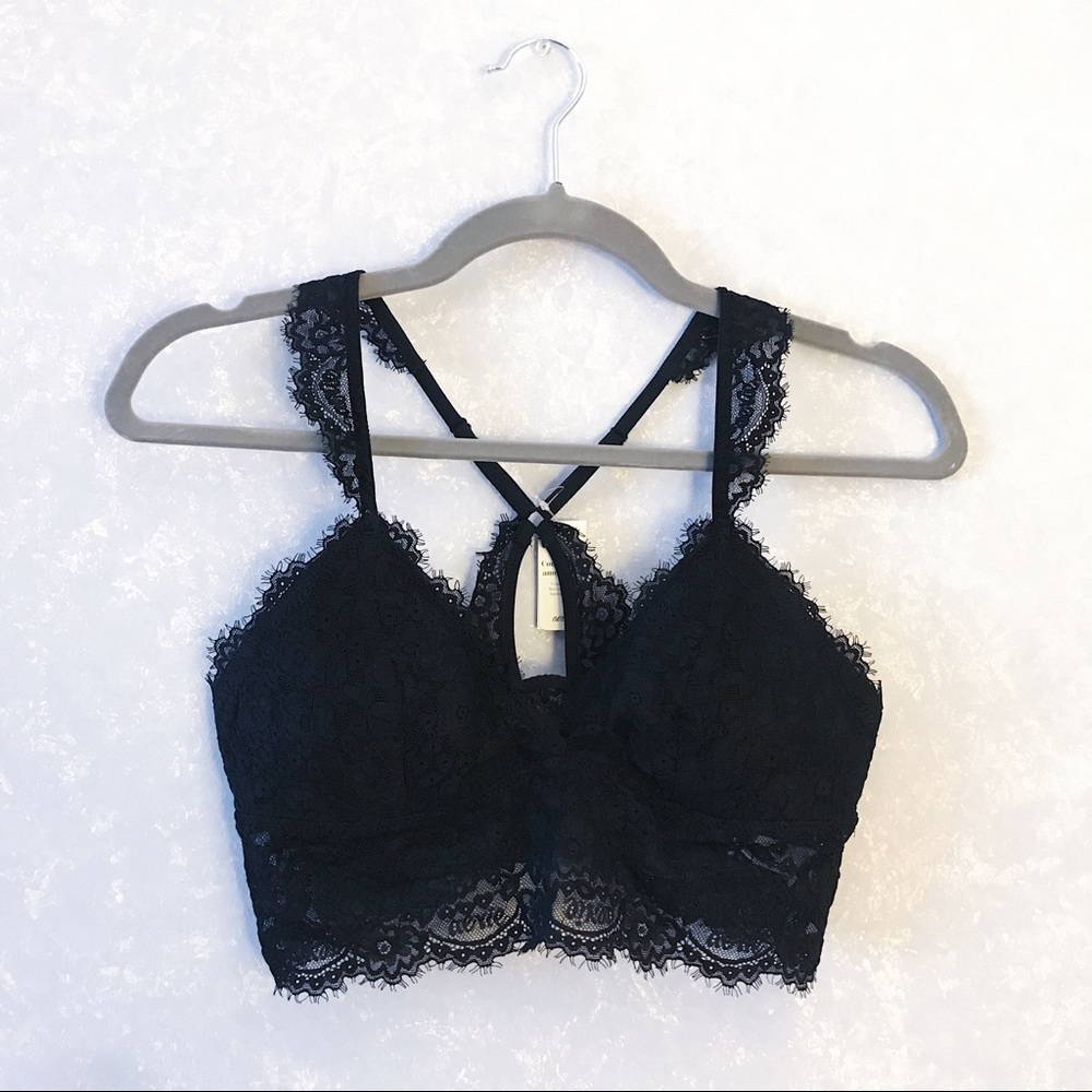 NWT AE Eyelash Lace Racerback Bralette